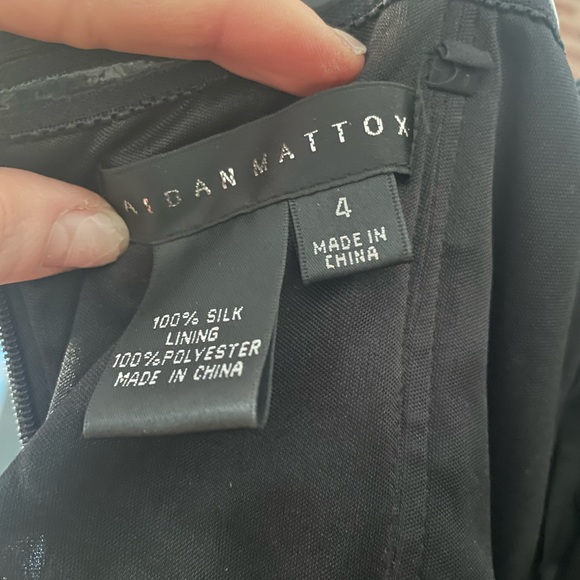 Black Floor Length Gown by Aidan Mattox - Picture 9 of 11